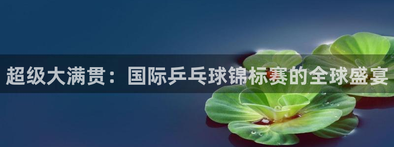  VSport体育官网入口：超级大满贯：国际乒乓球锦标赛的全球